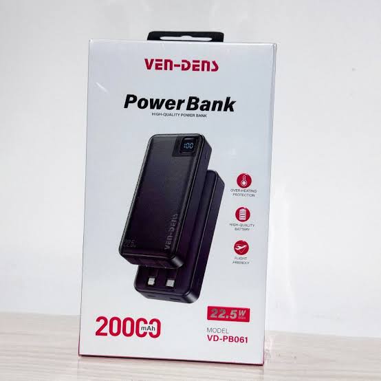 VEN-DENS 20000mAh Power Bank | Fast Charging 22.5W | VD-PB061