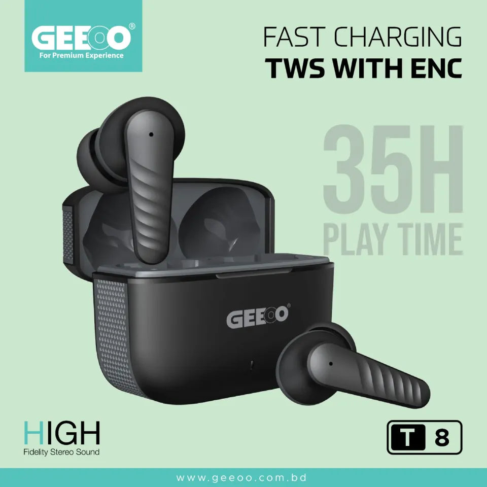 T8 Fast Charging TWS with ENC