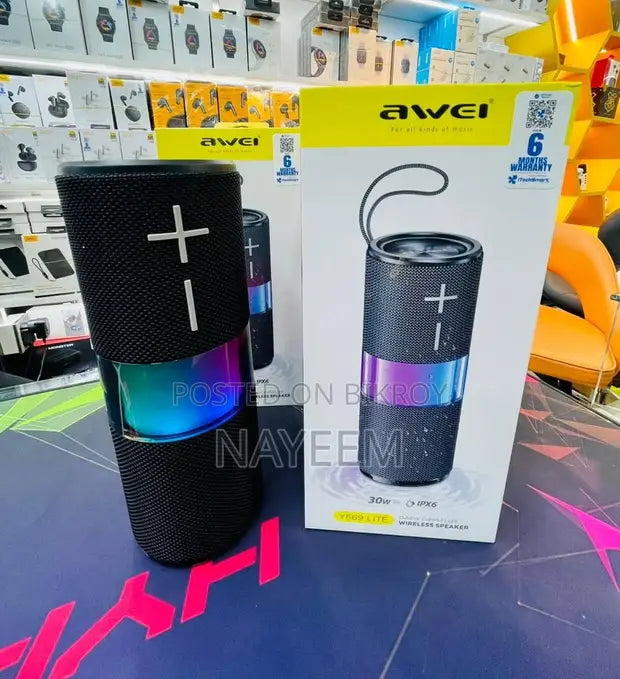 Awei Y669 Lite IPX6 Waterproof Bluetooth Speaker with 30W RGB Lights