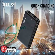 GEEOO P7 Slim Quick Charge Power Bank 10000mAh | Dual USB Output | Type-C & Micro Input