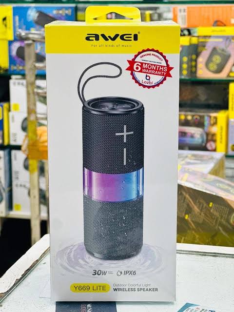Awei Y669 Lite IPX6 Waterproof Bluetooth Speaker with 30W RGB Lights