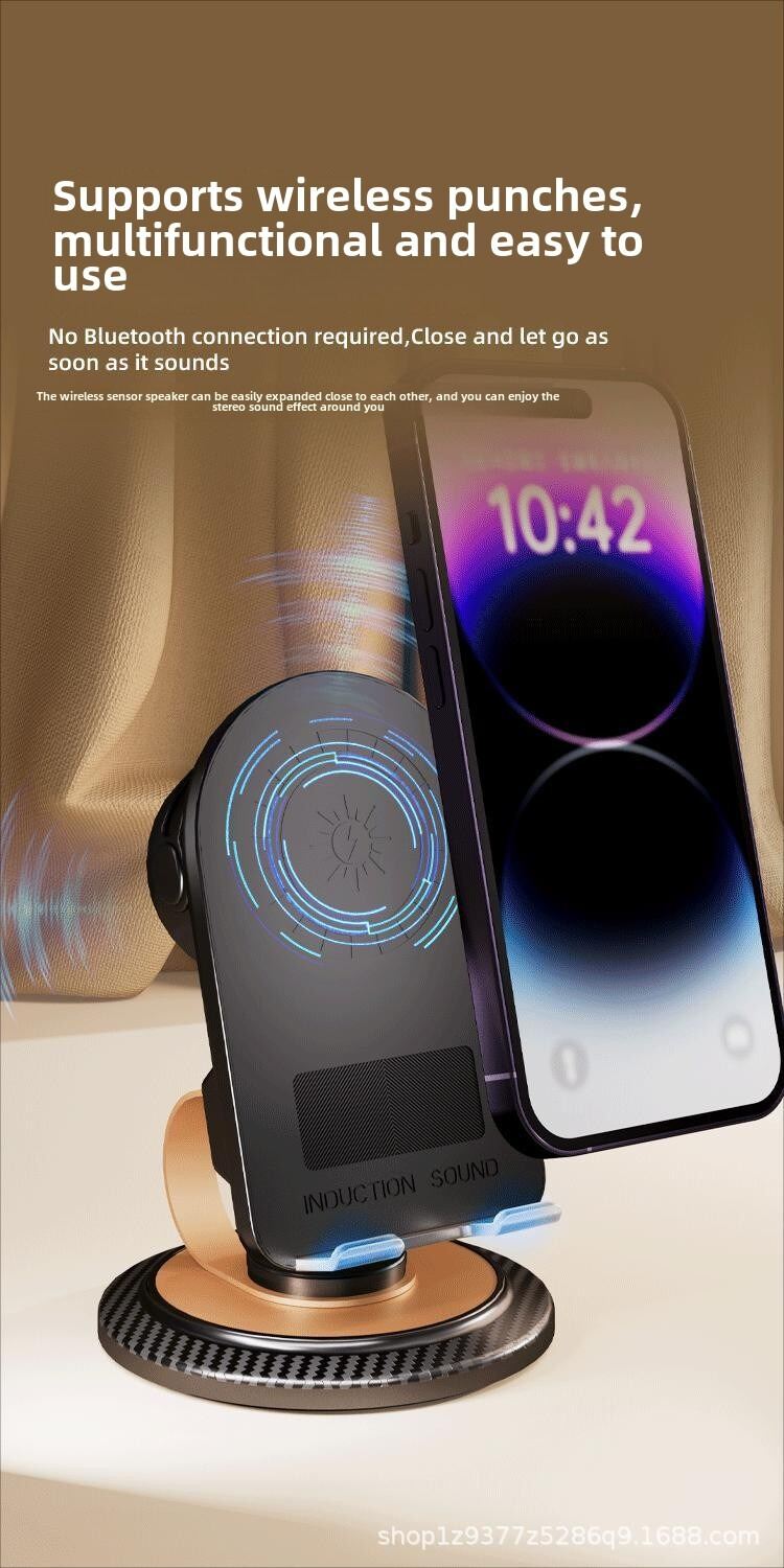 Mobile Phone Sensor Speaker Stand with wireless charging