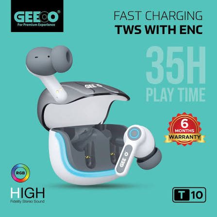 Geeoo T10 Fast Charging TWS with ENC